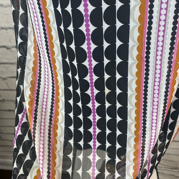 Merona Purple Geometric Boho Mid Length Dress with Ruffle Sleeves size 1X - Picture 8 of 10